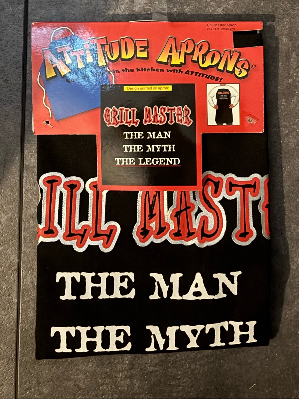 Grill Master "The Man The Myth The Legend" Black Apron